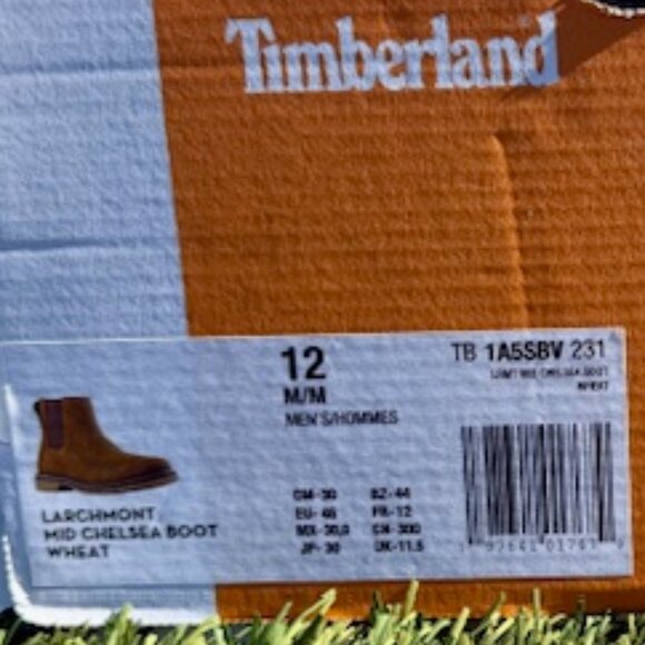 Timberland Men's Larchmont Mid Chelsea Boots, Wheat, Size 12, Including Box - Picture 10 of 10